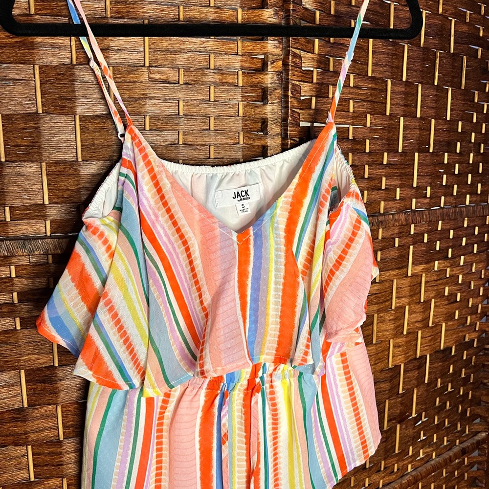 Colorful Striped Sleeveless Dress
